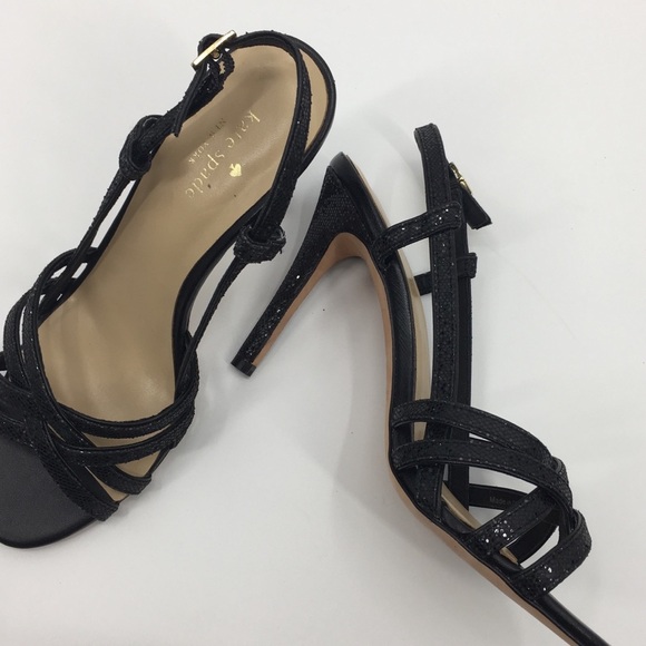 Kate spade black strapped high heels size 9M - Picture 13 of 13